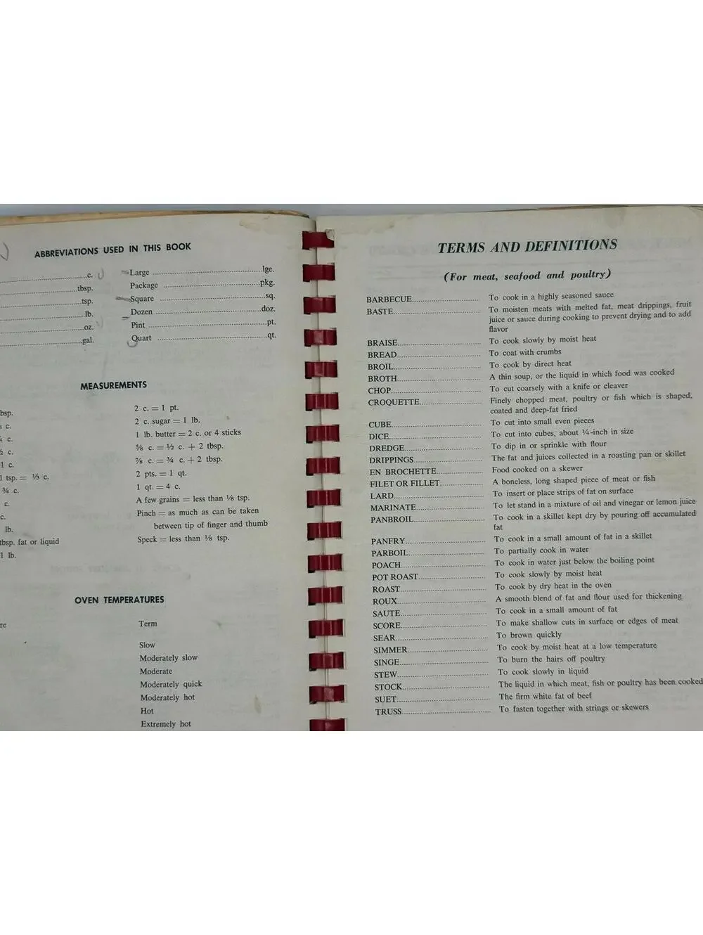 Vintage 60s Home Economics Teacher Favorites Cookbook, Our Favorite Meats, 2000